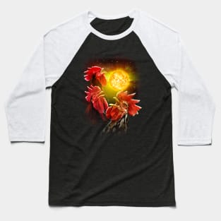 Crowing At The Sun Baseball T-Shirt